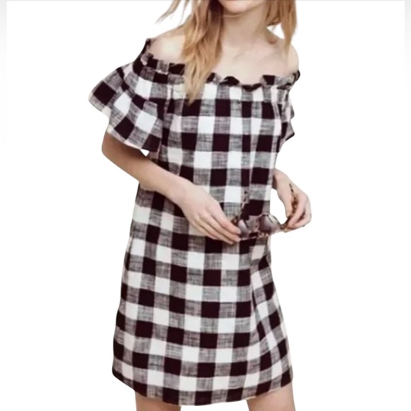 Philosophy Monochrome  Linen Plaid Dress Size Small NWT - Picture 2 of 6